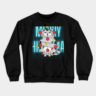 Merry Christmas Cat Crewneck Sweatshirt